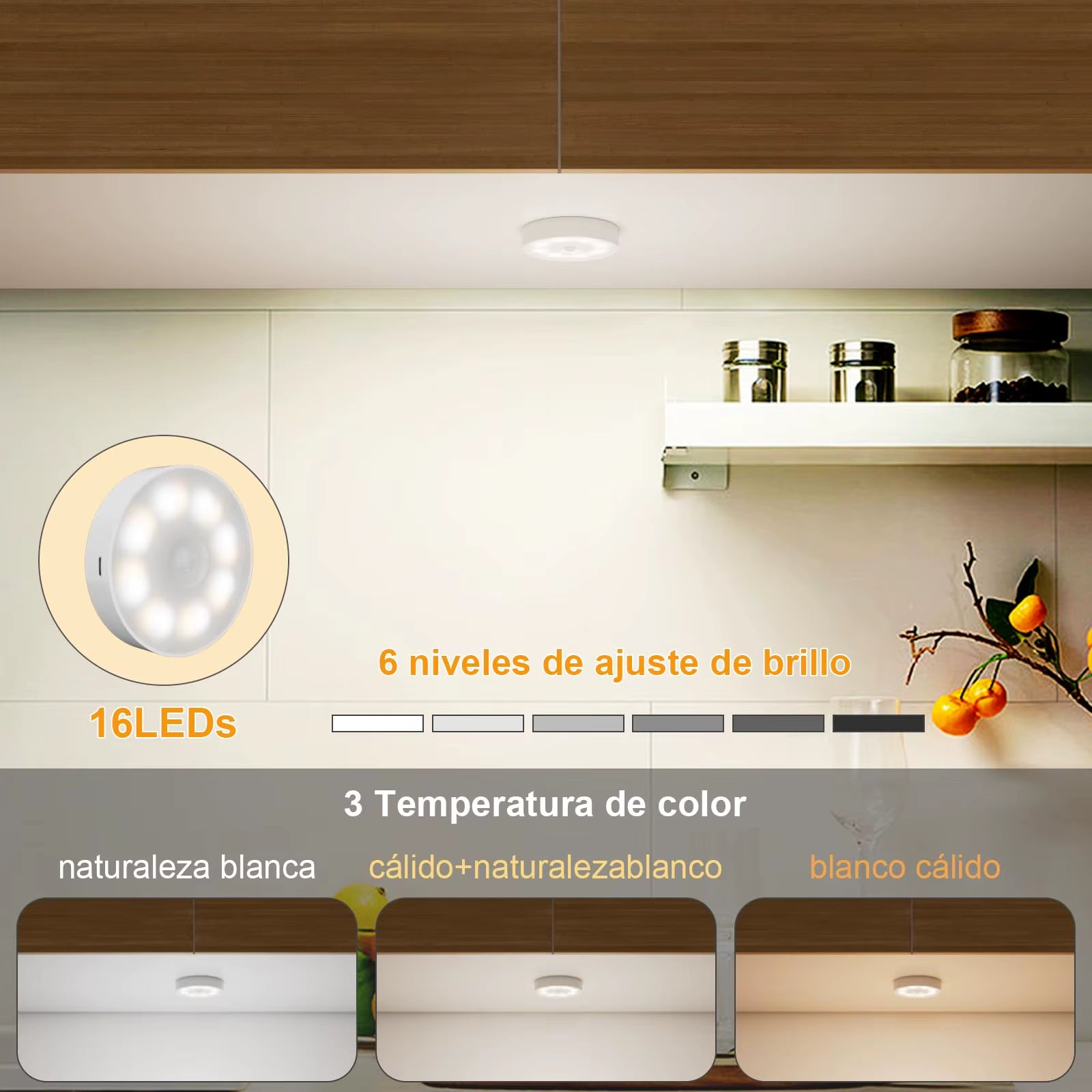 LED Night Light Smart Human Body Sensor with Digital Sensor Head Magnetic Suction Wireless-Use Eye Protect Night Lamp